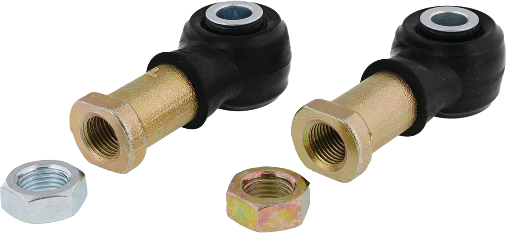 All Balls suspension tie rod end kit Pol 225-11117 showing metal joints and rubber boots for vehicle steering system