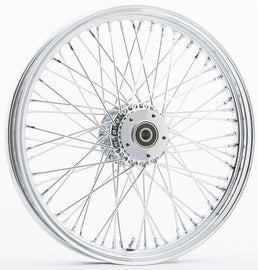 HardDrive 60-spoke chrome bicycle wheel with 19x2.15 inch tires, 1-inch axle, and hub for durable bike performance.