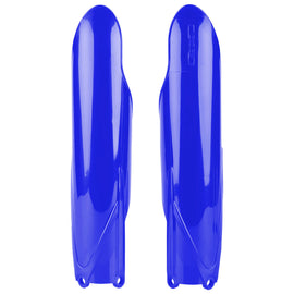 Polisport Plastics blue fork guards for Yamaha YZ250 motorcycle, model Yam 98 64-835203, protecting front forks during riding.