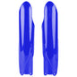 Blue Polisport Plastics fork guards for Yamaha YZ250 motorcycle, designed to protect front forks during riding.