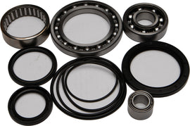 All Balls rear differential bearing and seal kit 22-52033 with bearings and seals laid out on a white background