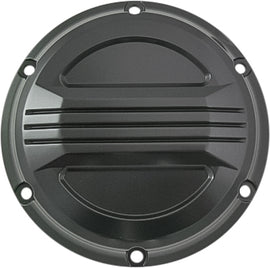 HardDrive clutch derby cover in black for XL models, featuring a sleek design and durable finish, fits 2004-2020 Harley-Davidson motorcycles.