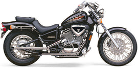 Chrome COBRA Blvd Drag Pipes exhaust for Honda VLX600 motorcycle, 1988-1998, with polished chrome finish and dual pipe design.