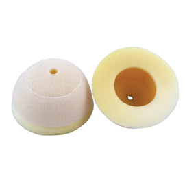 No Toil air filter for Suzuki DRZ125 motorcycle, shown as a clean, high-performance replacement part with pleated filter material.