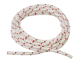SP1 6.5-foot 4mm starter rope, a durable accessory for climbing or camping, shown coiled and ready for use.
