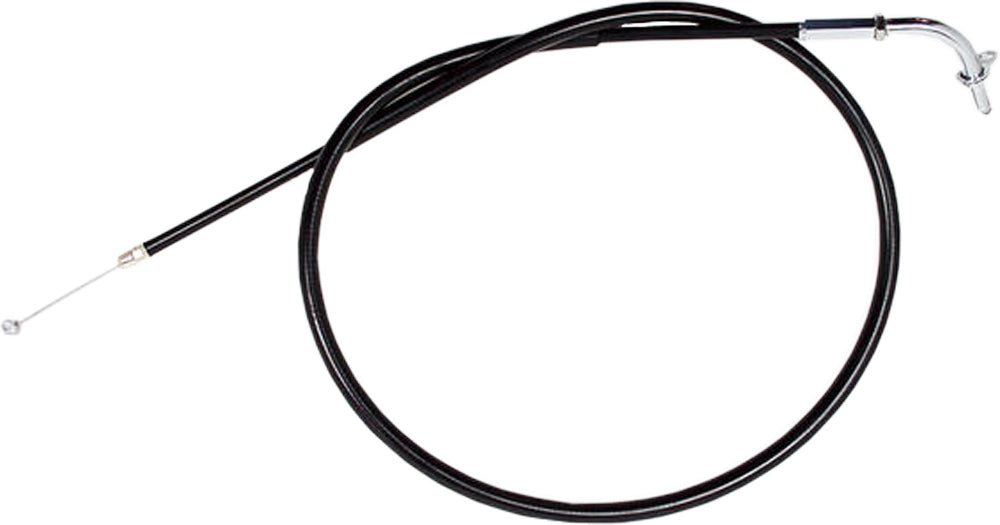 Motion Pro black vinyl choke cable 70-3218 with flexible outer casing and metal fittings for motorcycle throttle control.