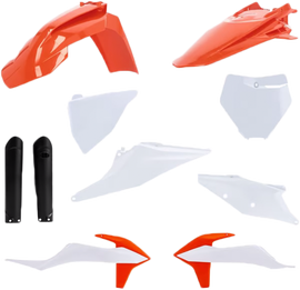 Acerbis full plastic kit for KTM motorcycle, includes body panels with Acerbis branding, designed for a perfect fit and durability.