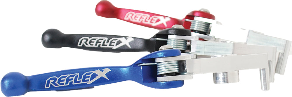 Streamline Reflex blue brake lever for bikes, showcasing sleek design and ergonomic grip in a close-up image.