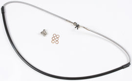 GALFER steel front brake line for Kawasaki street motorcycle, showing the braided metal hose with fittings.