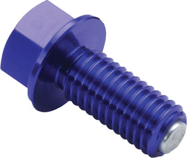 Blue ZETA Magnetic Drain Plug for street motorcycles, featuring a durable metal design with magnetic tip for secure oil containment.