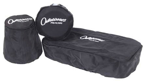 Outerwears water repellent pre-filter for air filters, 4-inch diameter, 2.25-inch tall, designed to protect air filtration systems.