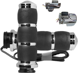 Velvet Air Heated Chrome Twist Grip