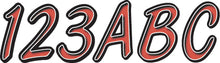Load image into Gallery viewer, Hardline Series 400 registration kit decals in red and black, featuring graphics and graphics/decals design.