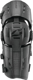 EVS Rs9 left knee brace in XL size, black with adjustable straps, designed for knee support and stability.