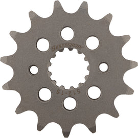 Supersprox steel front CS sprocket 15T for Kawasaki 520 street motorcycle, showing the gear teeth and branding details.