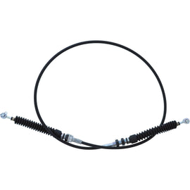 All Balls UTV shift cable with hydraulic control lines, featuring black cable and metal fittings for easy gear shifting.