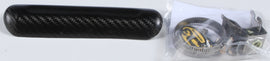 P3 Heat Shield Carbon Fiber exhaust heat shield, 7-inch universal fit, with black and textured carbon fiber design.