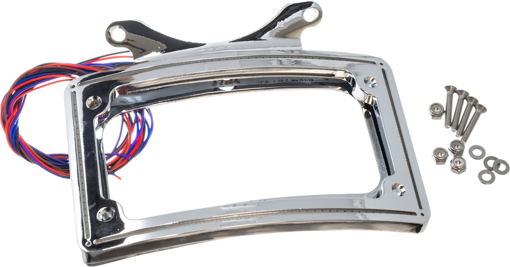 Letric Lighting Co Perfect Plate Light LP frame in chrome, Indian illumination fixture with sleek, modern design.