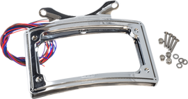 Letric Lighting Co Perfect Plate Light LP frame in chrome, Indian illumination fixture with sleek, modern design.