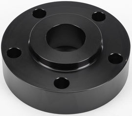 HardDrive aluminum 1-inch black pulley spacer for 00-up models, shown in close-up with detailed surface finish.