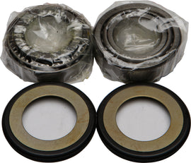 All Balls steering bearing and seal kit 22-2024 with various seals and bearings for motorcycle steering systems.