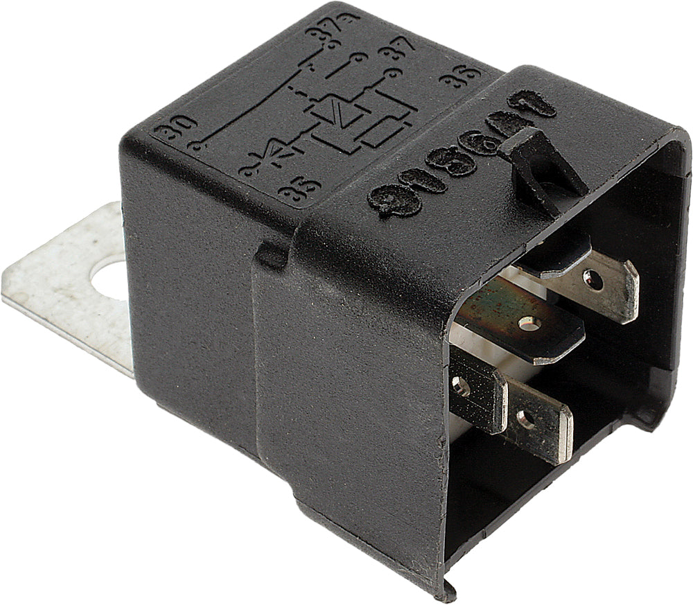 SMP relay switch, plug-style starter relay 275-01090, with metal contacts and plastic housing for automotive or industrial use