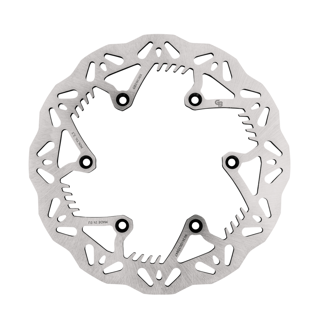GBRAKES Rear Wave Rotor for standard size 17-D9036X brake system, showing the circular rotor with wave edges and mounting holes.