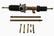 Load image into Gallery viewer, All Balls steering rack assembly Pol 251-4013 showing a metallic steering component with interconnected parts and protective boots.