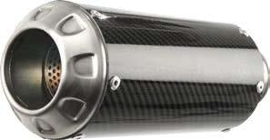 Hotbodies Racing Mgp exhaust full system with carbon fiber and stainless end cap, showcasing sleek design and durable construction.