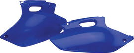 Blue Acerbis side panels for motorcycle, showcasing sleek design and mounting points for Acerbis 1591-5782.