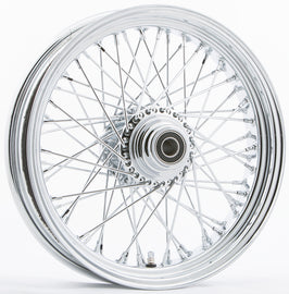 HardDrive 60-spoke chrome steel wheel with 16x3.5 flange hub and 3/4 inch axle for industrial or vehicle use, visible in the image.