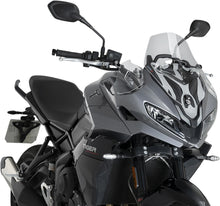 Load image into Gallery viewer, PUIG Sport clear windshield for motorcycle, transparent windscreen with aerodynamic design, fits models for improved riding comfort.