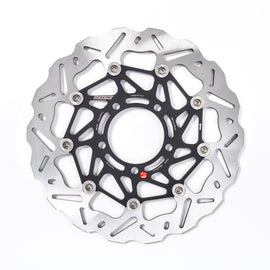 Braking SK2 directional rotor left side for brakes, showing detailed metal surface with ventilation holes and mounting areas.