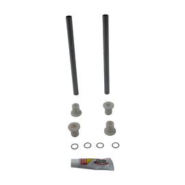Pivot Works A-Arm Bearing Kit for suspension, showing new bearings and components laid out for installation.