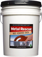 Load image into Gallery viewer, Blaster Rust Remover Bath 5-gallon chemical container for rust removal, featuring a white and blue label with product details.
