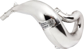 Pro Circuit Platinum exhaust pipe 792-2026P, silver metal motorcycle exhaust with polished finish and mounting brackets.
