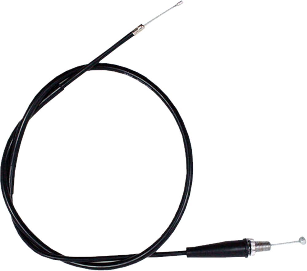 Motion Pro black vinyl throttle cable 70-2054 for motorcycle control lines, showing the cable with black vinyl coating and metal fittings.