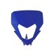 Acerbis blue headlight mask for motorcycle body protection, featuring a sleek design with branding details.