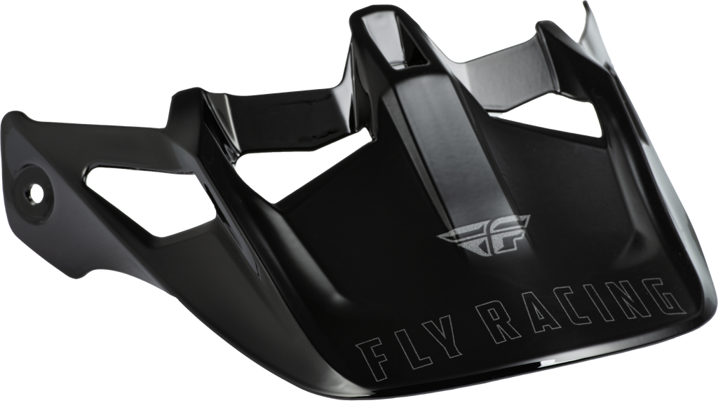 Black carbon visor for Fly Racing Werx-R helmet, motorcycle helmet accessory, featuring durable construction and sleek design.