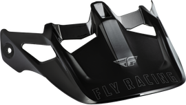 Black carbon visor for Fly Racing Werx-R helmet, motorcycle helmet accessory, featuring durable construction and sleek design.