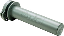 Load image into Gallery viewer, Motion Pro Titan throttle tube for motorcycle, showing close-up of the black metal throttle grip and silver tube with textured surface.