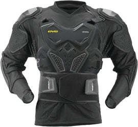 EVS G7 Ballistic Jersey in black, featuring padded armor and breathable fabric, designed for impact protection and athletic use.