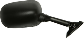 Emgo right motorcycle mirror for Suzuki models, showing reflective glass and black mounting arm on a neutral background.