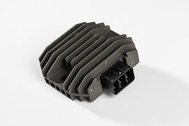 Ricks Motorsport Electric electrical rectifier and regulator with metal fins and wiring connections for motorcycle electrical system
