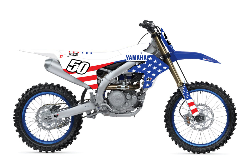 DCOR complete kit for Yamaha YZF250/450 motorcycle, includes white components, part numbers 862-2050351 and 4e9a.