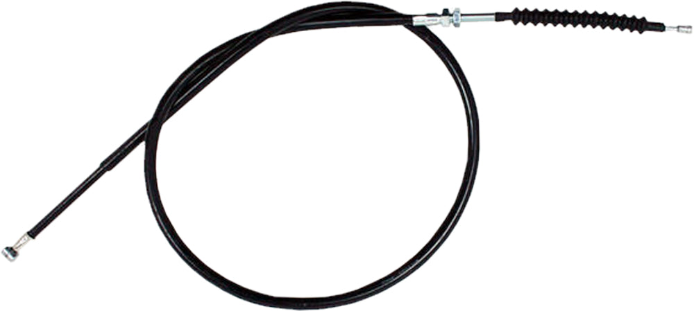 Motion Pro black vinyl clutch cable 70-2055 with metal ends, designed for motorcycle hydraulic control lines and clutch systems.