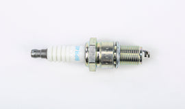 Set of four NGK BPR4ES-S spark plugs with solid electrodes, designed for reliable engine performance.
