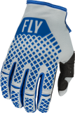 Fly Racing - Youth Kinetic Gloves Blue/Light Grey Yl - 376-411YL