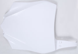 White Polisport Plastics number plate body part with product code 64-6172, designed for motorcycle or dirt bike use.
