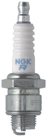 NGK Spark Plug #3522/10 2-BR6S showing the metal terminal and ceramic insulator for automotive ignition systems.
